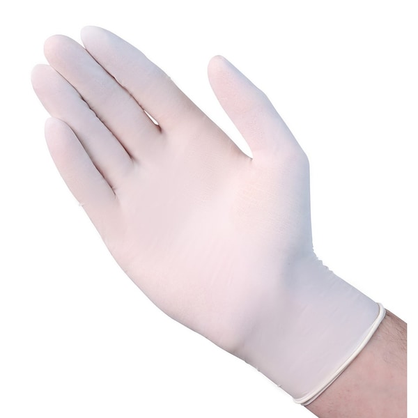 A31A1, Exam Glove, 4.5 Mil Palm, Latex, Powder-Free, Small, 1000 PK, Cream